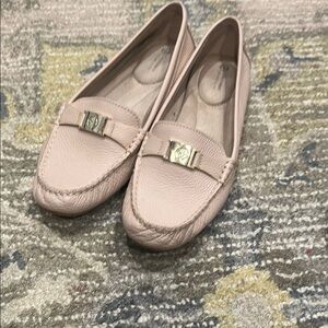 Giani Bernini Pink Flats with Silver Buckle